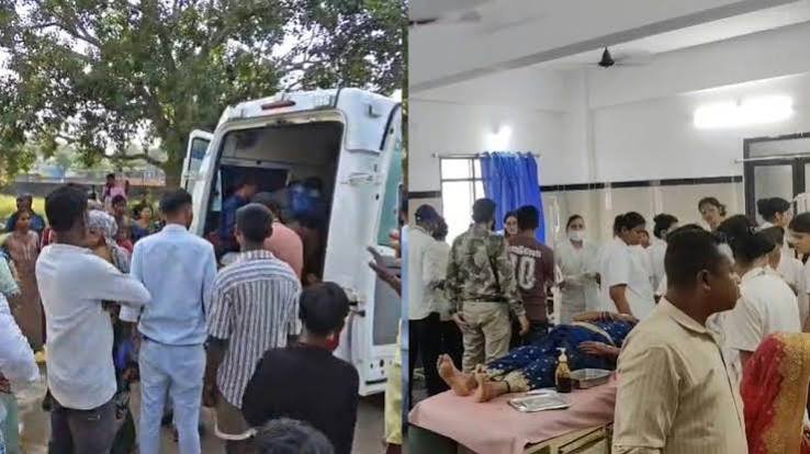 धमतरी के भटगांव आईटीआई के पास श्रद्धालुओं की पिकअप दुर्घटना