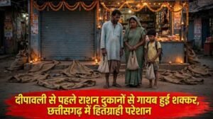 दीपावली से पहले छत्तीसगढ़ की उचित मूल्य राशन दुकानों में शक्कर की कमी